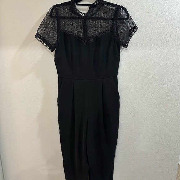 KORS Michael Kors Black Lace Jumpsuit - Picture 1 of 3